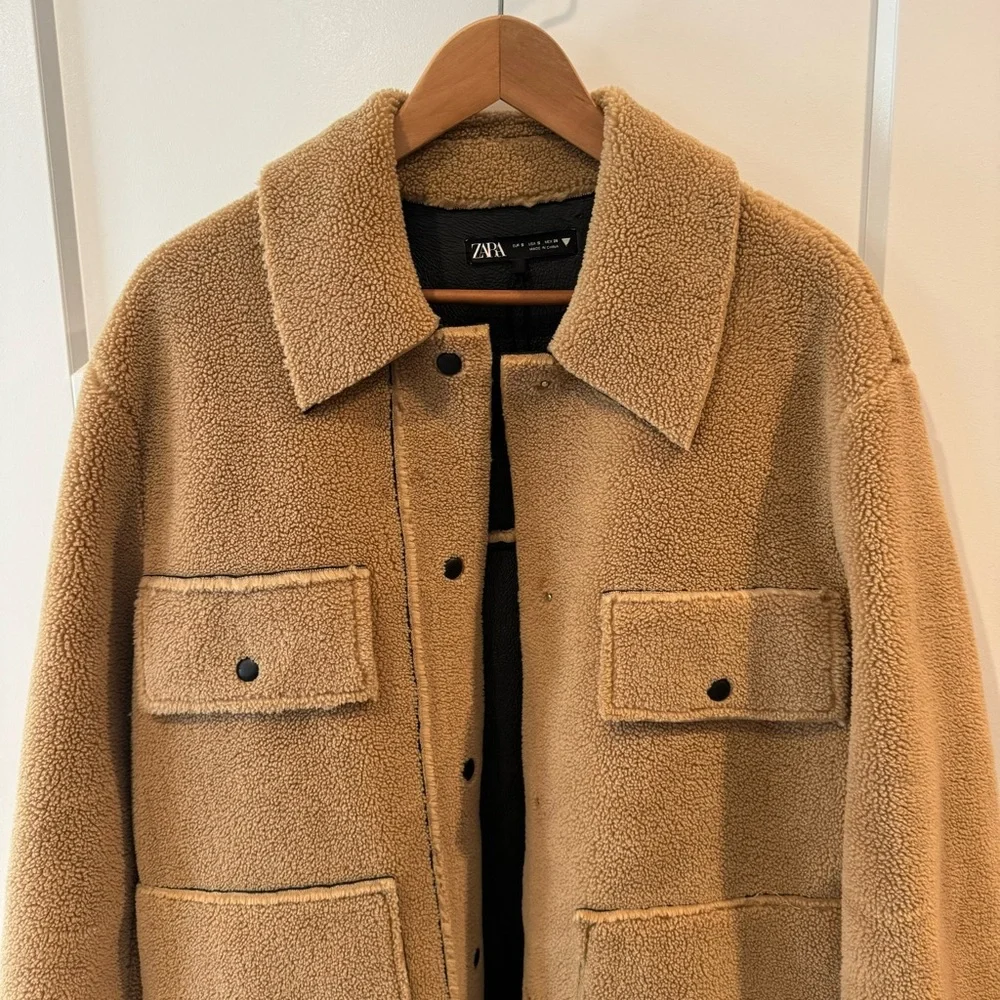 NEW Zara Teddy Shacket